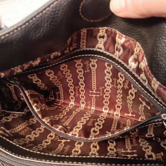 Tignanello leather multi pocket compartment double handles shoulder bag purse - Picture 10 of 15